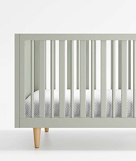 Finn Sage Green Wood Convertible Baby Crib