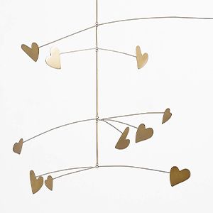 Brass Heart Baby Mobile by Leanne Ford