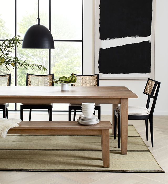 back in stock: Basque light brown dining table