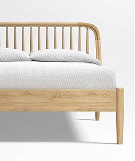 Bodie Spindle Natural Oak Wood Full Bed