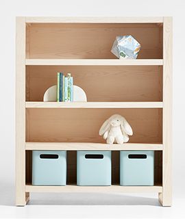 Gemini Tall 4-Shelf Wood Bookcase