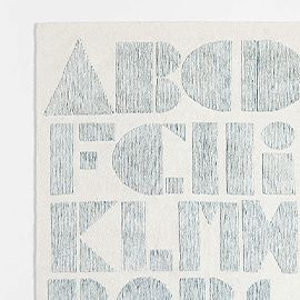 Modern Alphabet Wool Area Rug