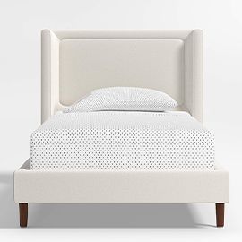 Weston Natural Cream Upholstered Twin Bed