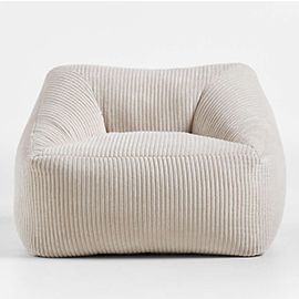 Stone Tan Velvet Corduroy Kids Lounge Chair