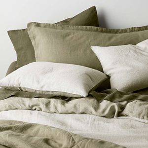 New Natural Hemp Grid Duvet Cover