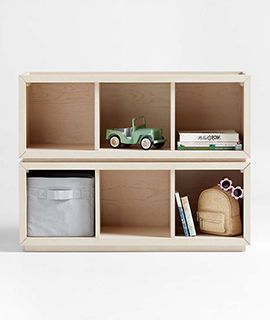 Cade Sunwashed Wood Stackable Bookcase