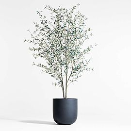 potted faux olive tree