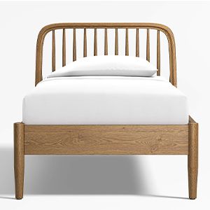 Bodie Spindle Flax Brown Wood Bed