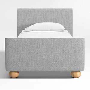 Emery Textured Grey Upholstered Bed