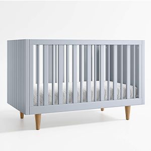 Finn Mist Blue Wood Crib