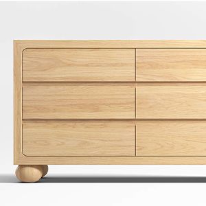 Emery Wood Wide 6-Drawer Kids Dresser