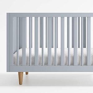 Finn Mist Blue Wood Convertible Crib