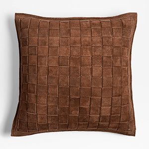 Hyde Woven Suede Throw Pillow