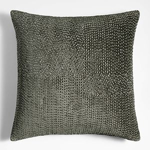 Sashiko Velvet Throw Pillow