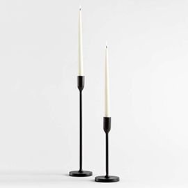 Megs Black Taper Candle Holders by Leanne Ford