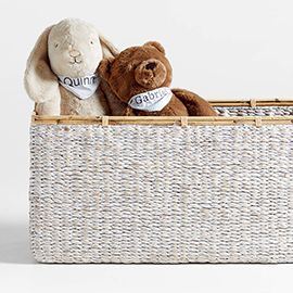 Wonderful Wicker Natural Woven Kids Toy Box with Lid