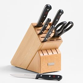 Wüsthof® Gourmet Black 7-Piece knife block set now $179‡