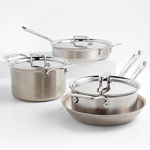 All-Clad® d5 Brushed Stainless Steel 7-Piece Cookware Set