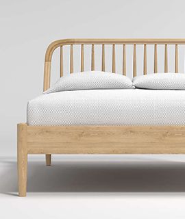 Bodie Spindle Natural Oak Wood Full Bed
