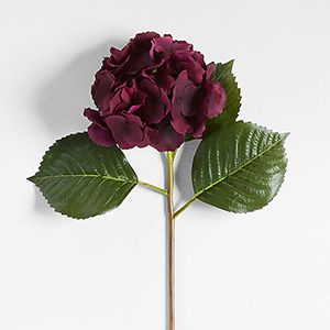 Faux Burgundy Hydrangea Stem