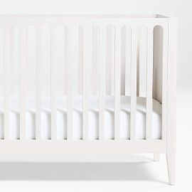 archie whitewashed ash wood convertible baby crib