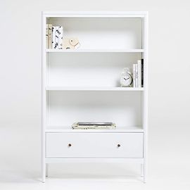 hampshire tall 3-shelf kids bookcase with drawer