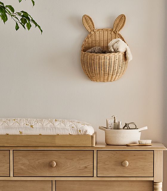 wicker wall basket