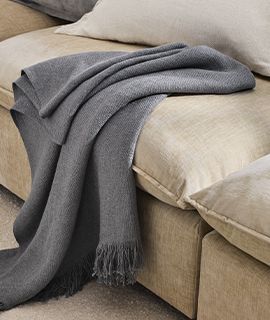 Casual Textured Fringe Throw Blanket