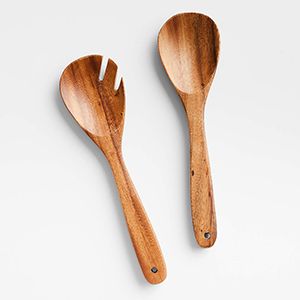 Tondo Acacia Servers, Set of 2