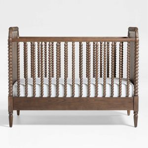 Jenny Lind Deep Brown Wood Spindle Convertible Crib