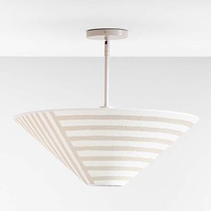 Zuri Stripe Paper-Mache Ceiling Light