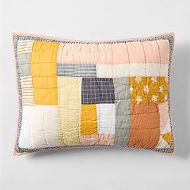 Gee’s Bend Amir Amor Pink Patchwork Pillow Sham