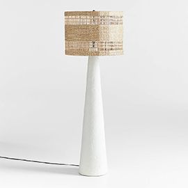 Santorini White Plaster Floor Lamp