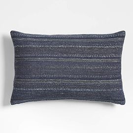 Vittoria Deep Indigo Blue Throw Pillow