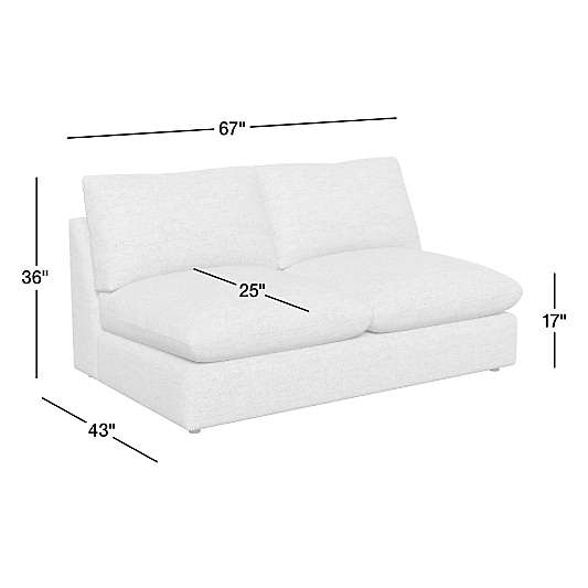 Serenity Armless Apartment Sofa Sectional Piece