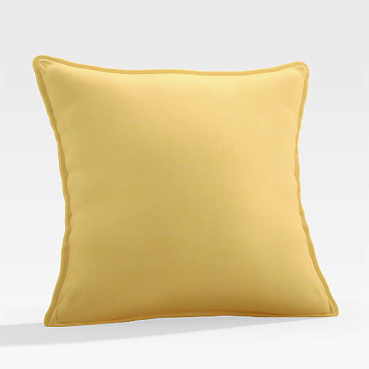 Sunbrella ® Canvas Buttercup 20" Sq. Outdoor Pillow