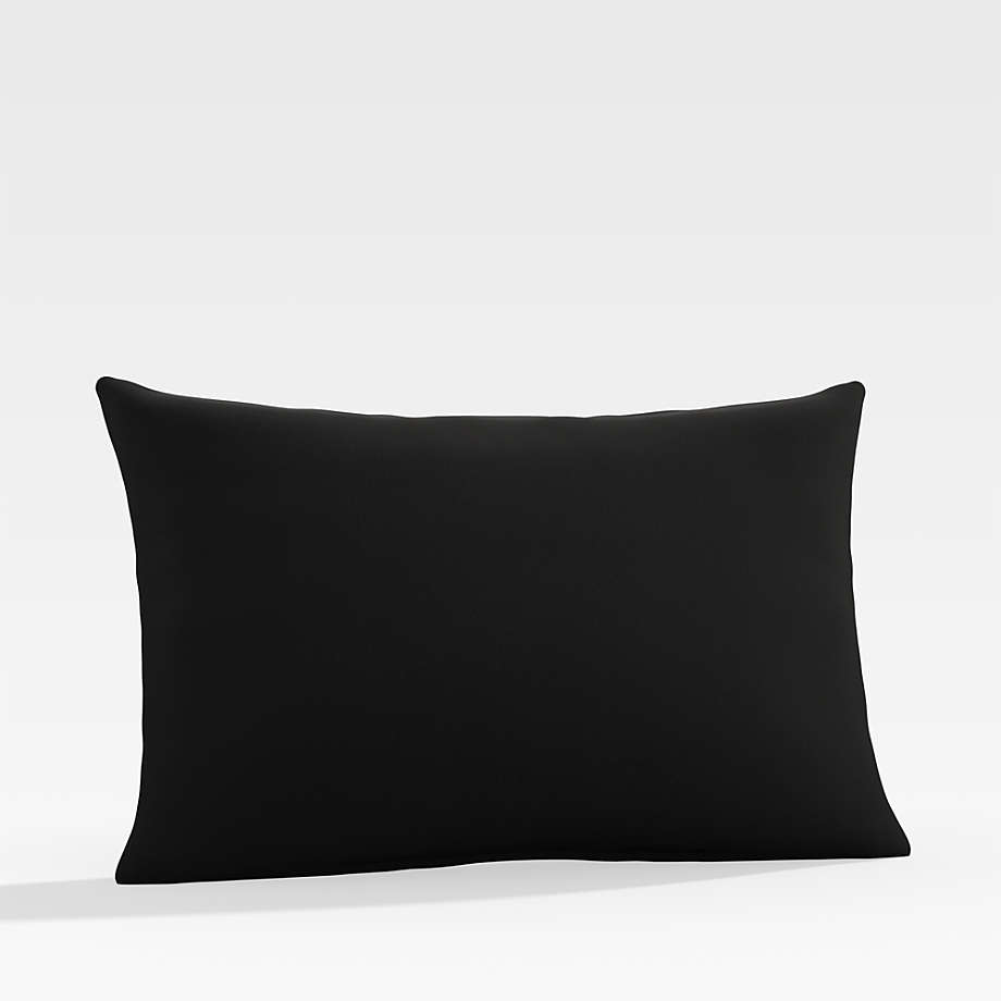 Sunbrella Canvas Black Outdoor Lumbar Pillow + Reviews Crate and Barrel