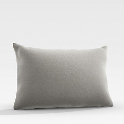 View Sunbrella ® Graphite 20x13 Outdoor Lumbar Pillow details