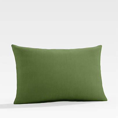 Spectrum Cilantro Outdoor Lumbar Pillow, Sunbrella Outdoor Pillows Green