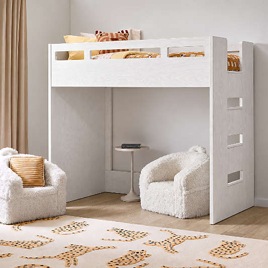 Abridged White Glaze Low Kids Loft Bed