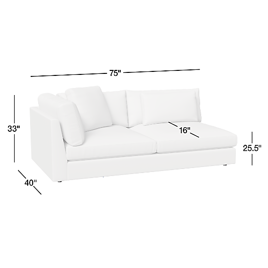 Monterey Modular Left-Arm Sofa Sectional Piece