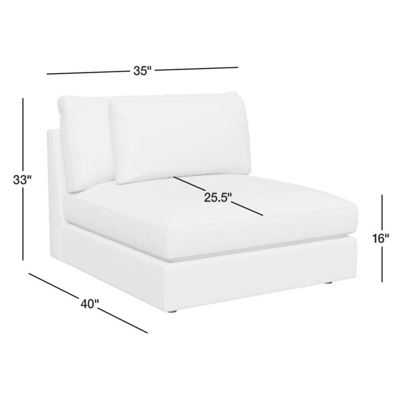 View Monterey Modular Armless Chair Sectional Piece - image 4 of 4