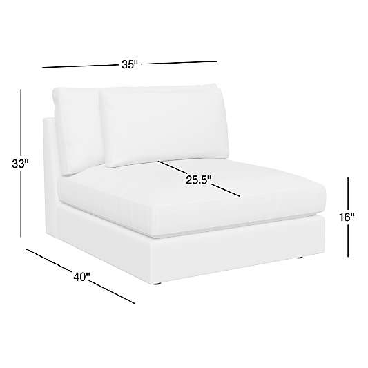 Monterey Modular Armless Chair Sectional Piece