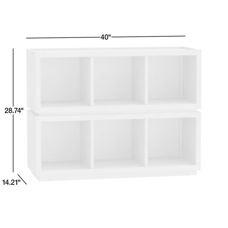 View Cade Set of 2 Deep Brown Wood Cube Stackable Bookcases - image 3 of 10