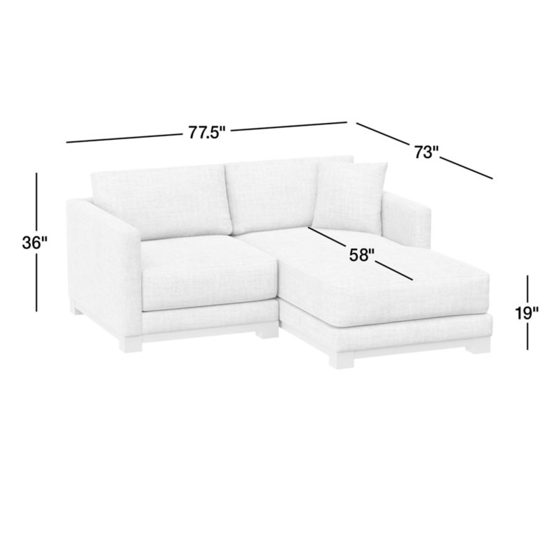 View Gather Deep Wood Base 2-Piece Chaise Sectional Sofa - image 2 of 14