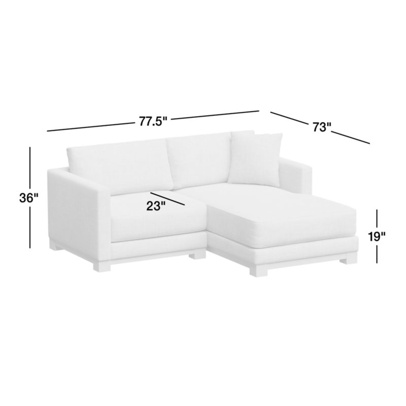 View Gather Wood Base 2-Piece Chaise Sectional Sofa - image 2 of 5