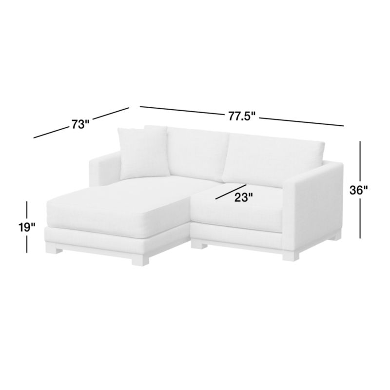 View Gather Wood Base 2-Piece Chaise Sectional Sofa - image 2 of 6