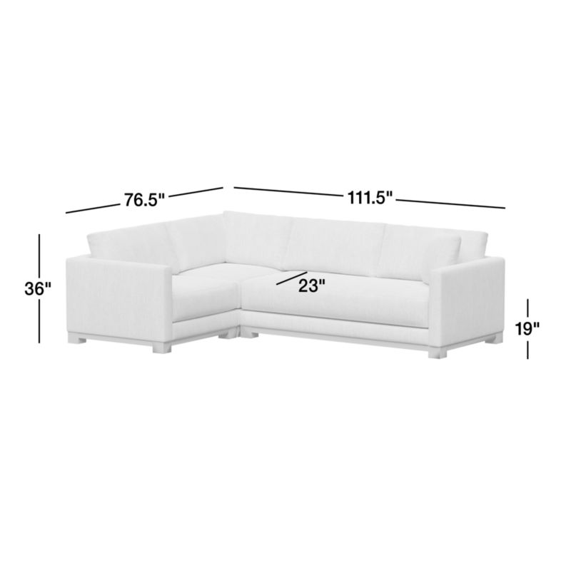 View Gather Wood Base 3-Piece Corner Sectional Sofa - image 3 of 7