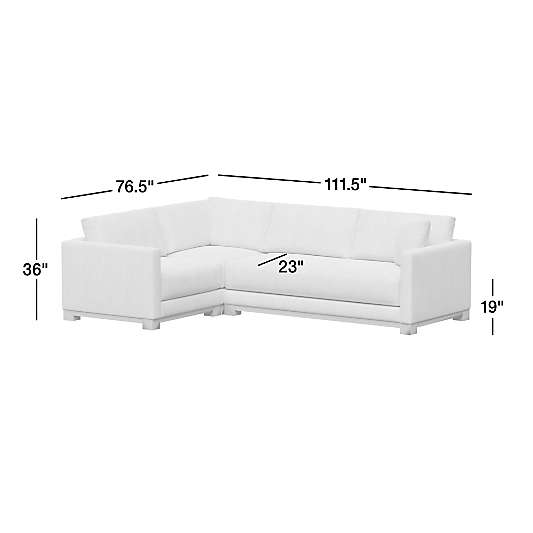 Gather Wood Base 3-Piece Corner Sectional Sofa