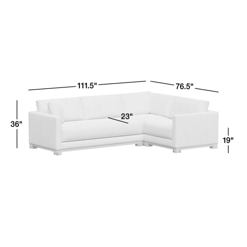 View Gather Wood Base 3-Piece Corner Sectional Sofa - image 3 of 7